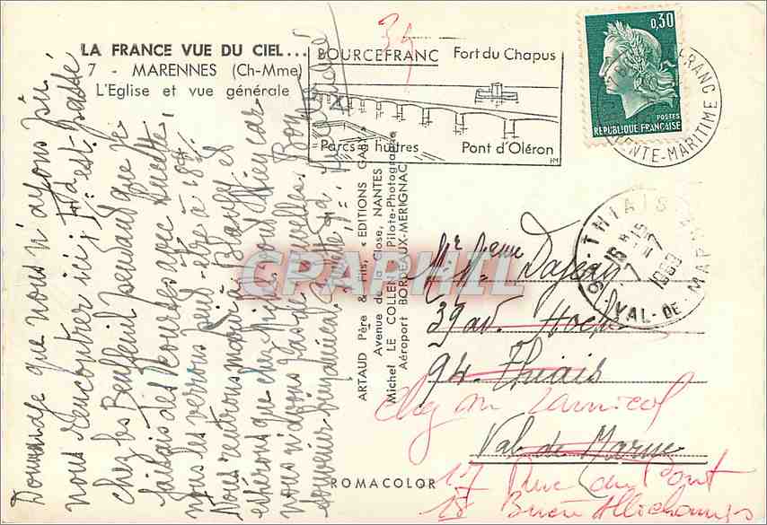 CPM Marennes Ch Mme L'Eglise et vue generale  — Back