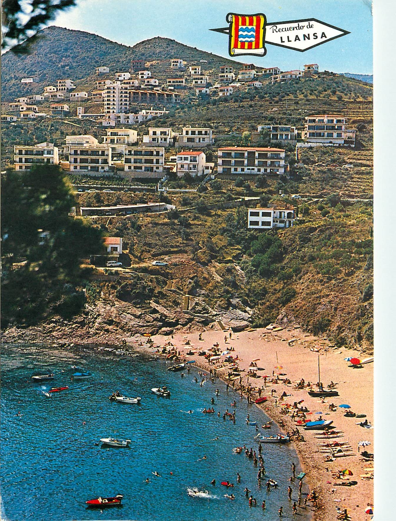 CPM Llansa Costa Brava Plage Cau del Llop et Super Fane 