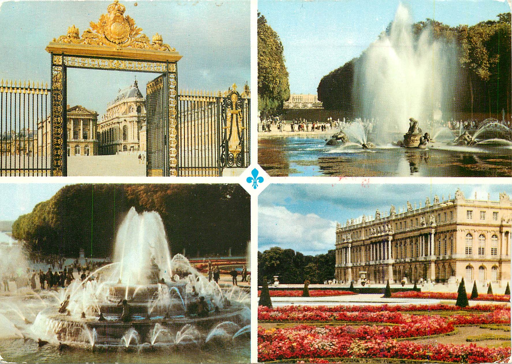 CPM Versailles La Grille d'Honneur Bassin d'Apollon 