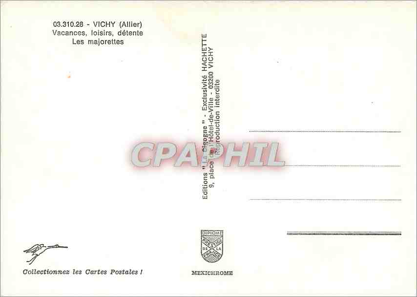 CPM Vichy Allier Vacances loisirs detente Les majorettes  — Back