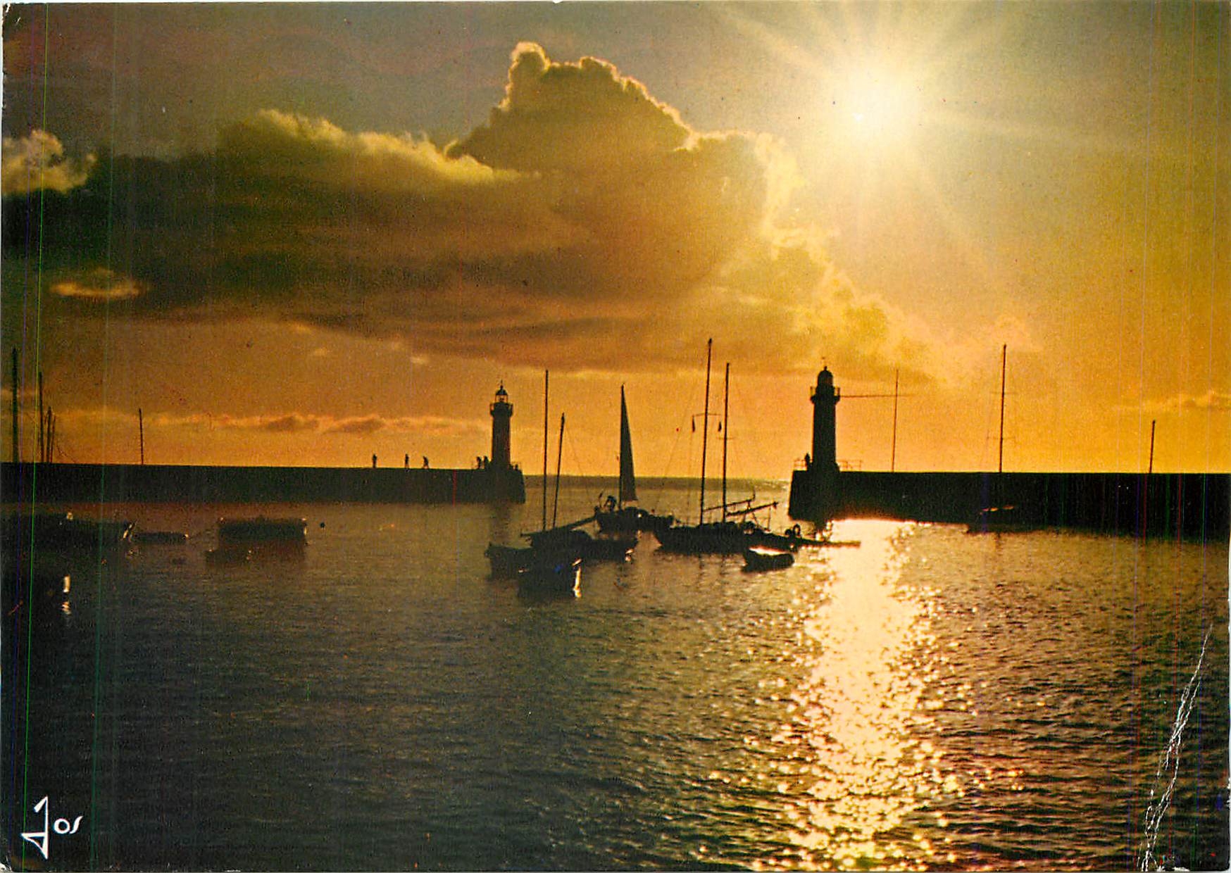 Belle-Île-en-Mer — Reflets de soleil sur l'entrée du port — Éditions d'Art JOS, Châteaulin