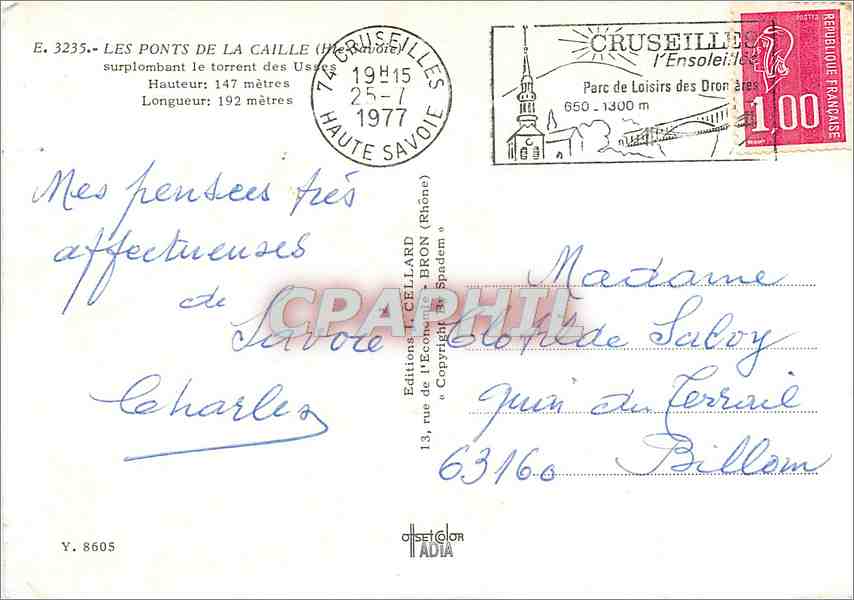 Les Ponts de la Caille — Haute-Savoie — Éditions T. Cellard — Reverso