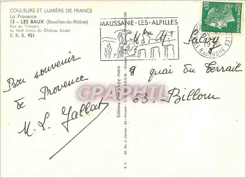 Les Baux - Ruines du Château féodal — Couleurs et Lumière de France, édition J. Jaures, n° 921 — Reverso