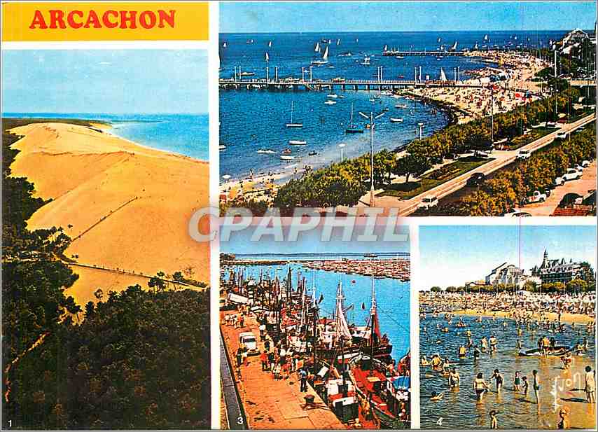 Arcachon — Panoramablick und Strandbilder — Éditions Jean-Sur-les-Écrivains