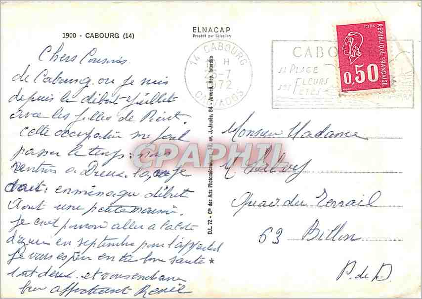 Cabourg — Panoramablick — Elnacap — Rückseite