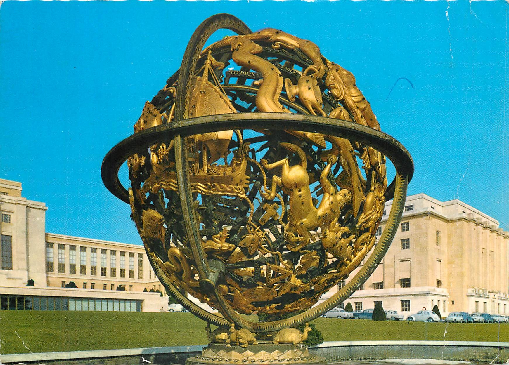 CPM Geneve Le Sphere Armillaire offerte par la Fondation Woodrow Wilson et Palais de l'ONU 