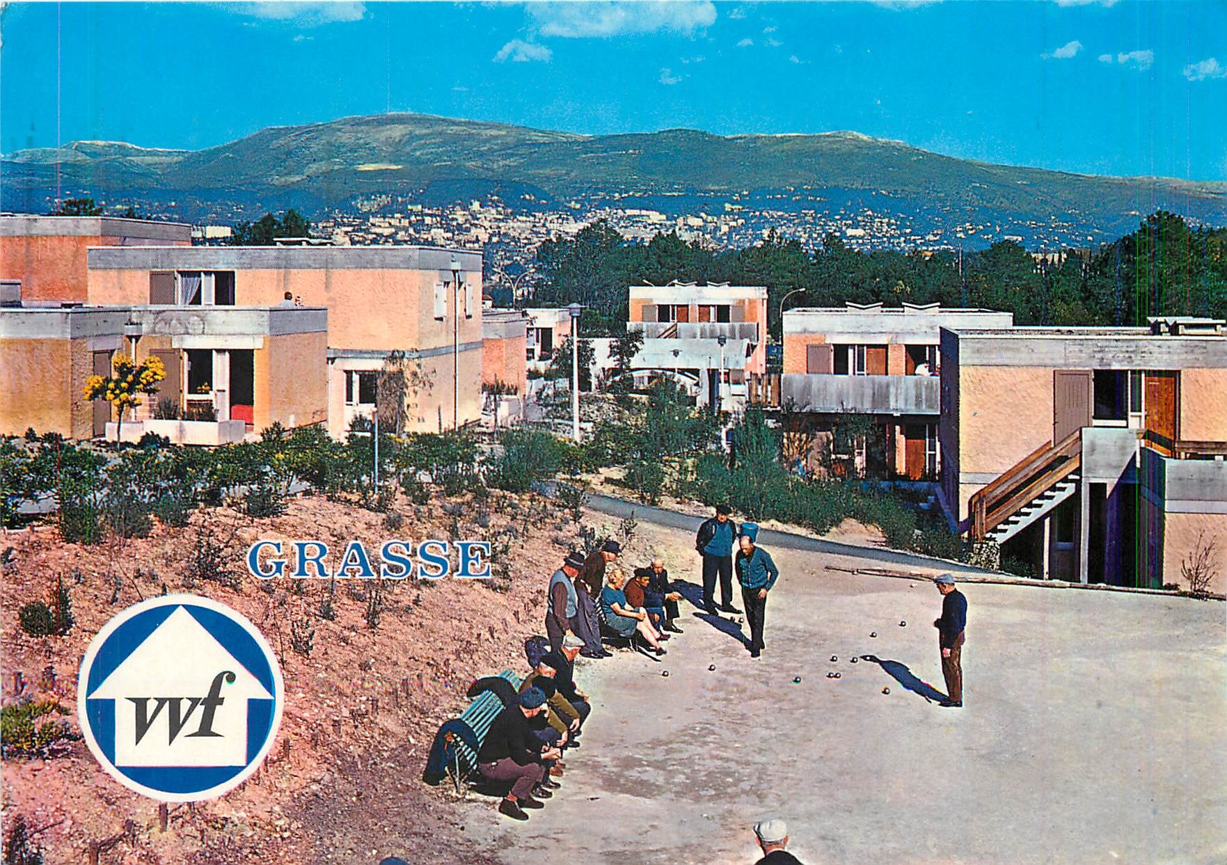 CPM Grasse Alpes Maritimes Terrain de jeux et pavillons 