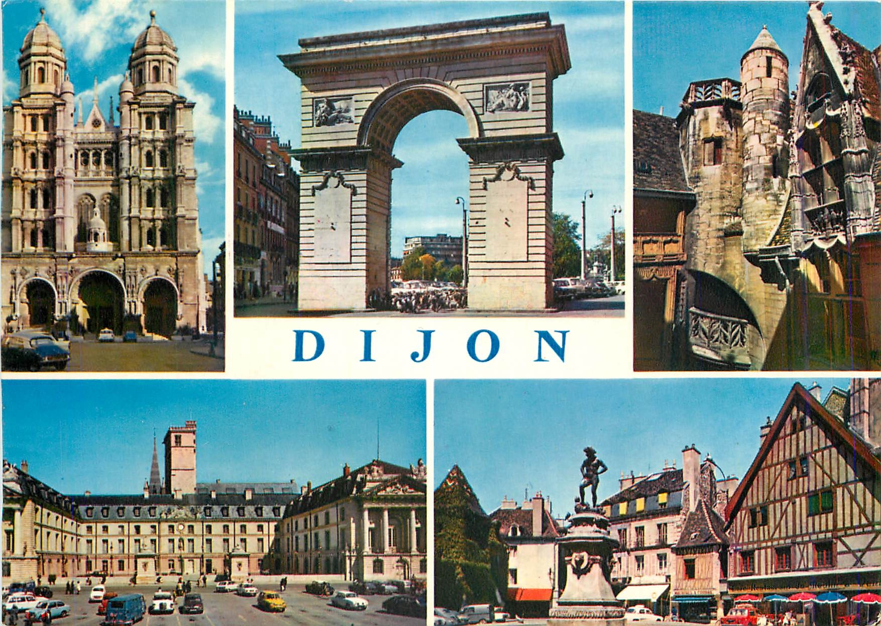 CPM Dijon Cote d'Or St Michel Hotel de Ville ancien Palais des Ducs de Bourgogne 