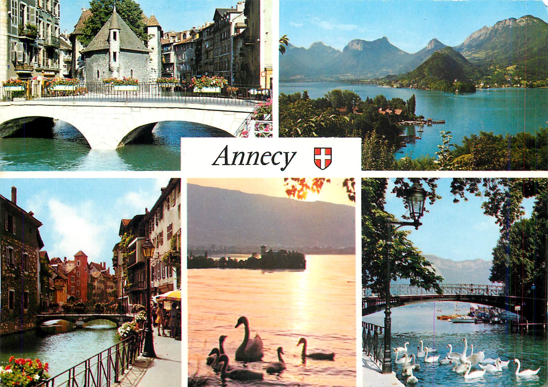 CPM Annecy et son lac Palais de l'Isle Baie de Talloires 