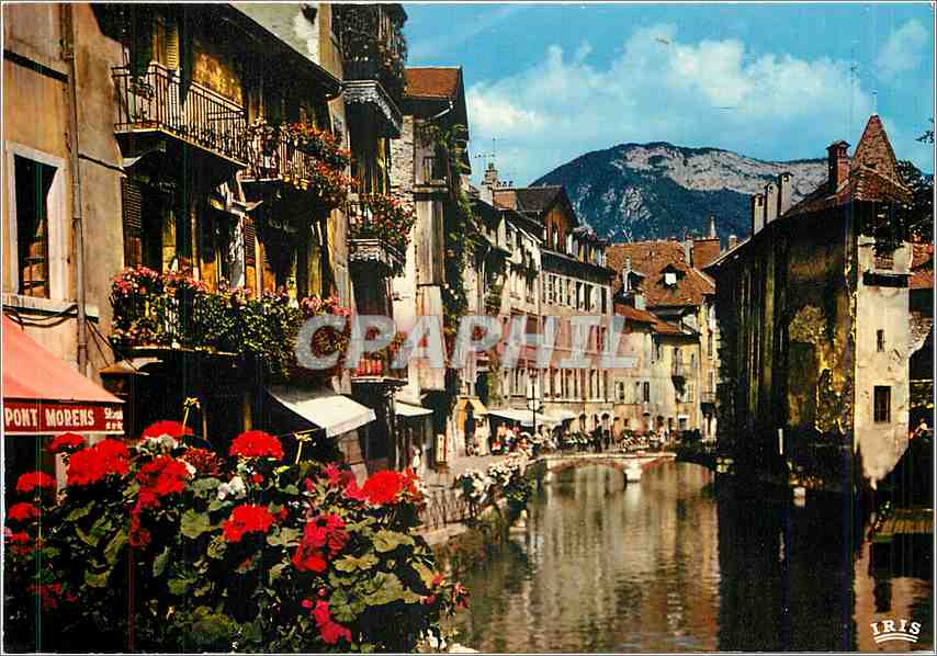 CPM Annecy La Venise Savoyarde Les vieux quartiers sur le canal du Thiou 