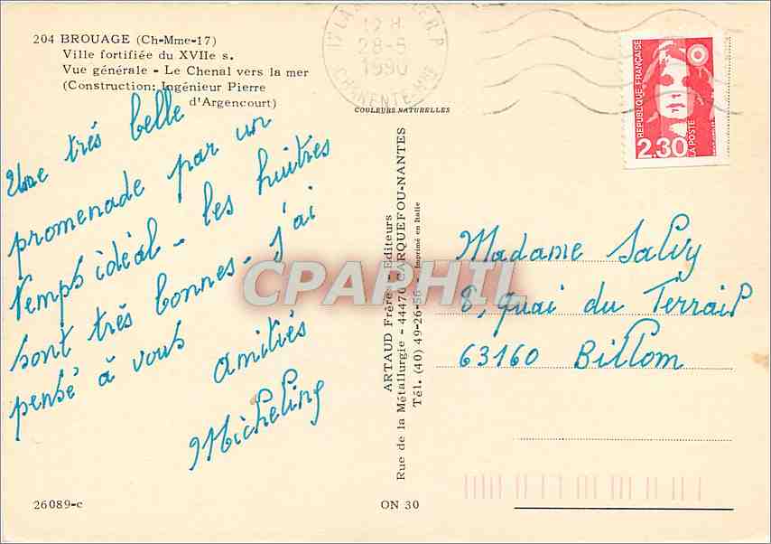 CPM Brouage Ch Mme Vue generale Le Chenal vers la mer  — Back