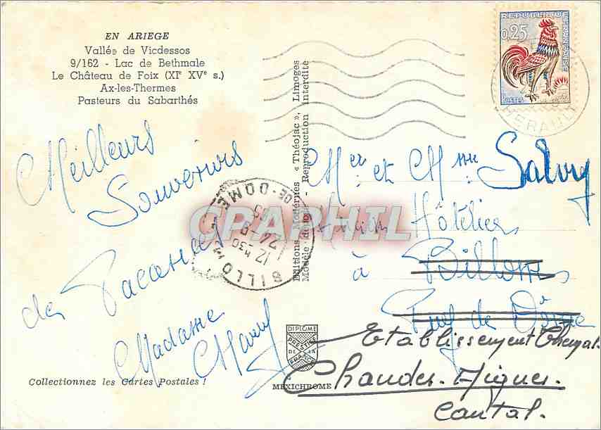 Visages de l'Ariège — Éditeur : Éditions Limoges, n° 9/162 — Verso