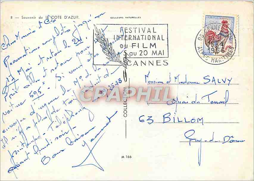 CPM Souvenir de la Cote d'Azur Menton Palais de Monaco Nice  — Rückseite