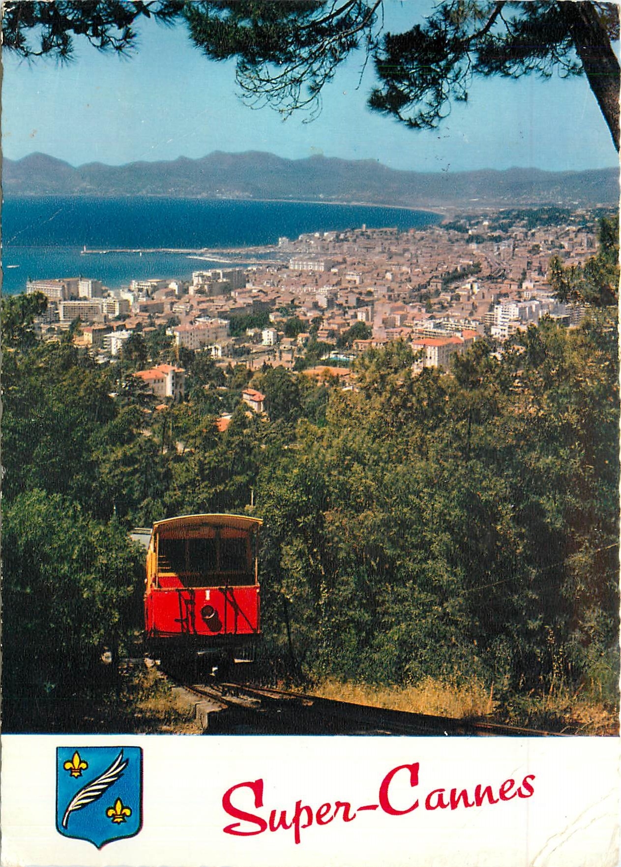 CPM Cannes AM Le Funiculaire de Super Cannes Au fond Cannes et l'Esterel 