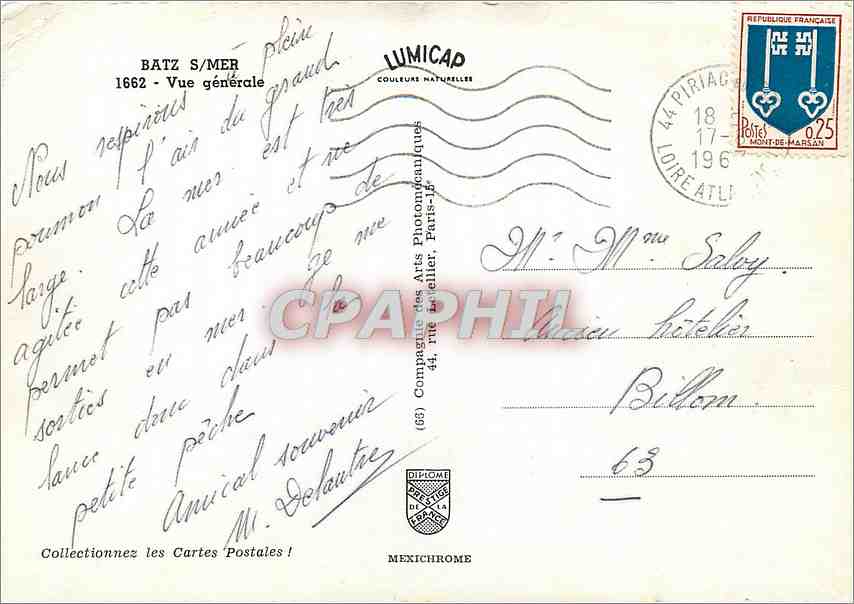 CPM Batz s Mer Vue generale  — Back