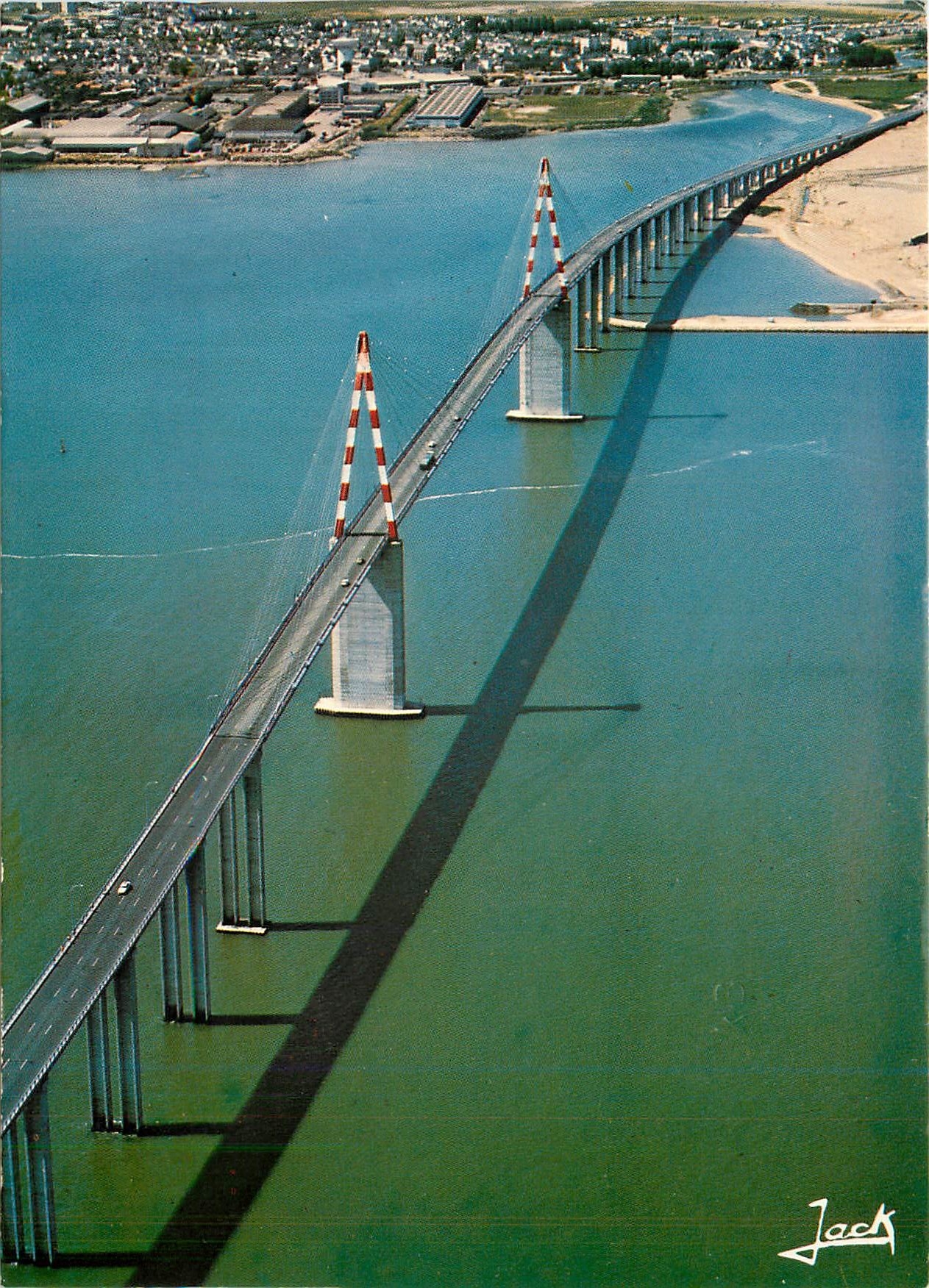 CPM Sur l'Estuaire de la Loire Le pont de Saint Nazaire a Saint Brevin 