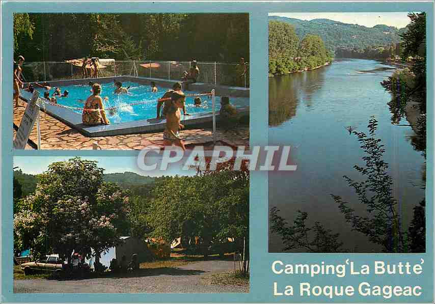 CPM Camping La Butte une Piscine Le Verger La Dordogne au Camp 