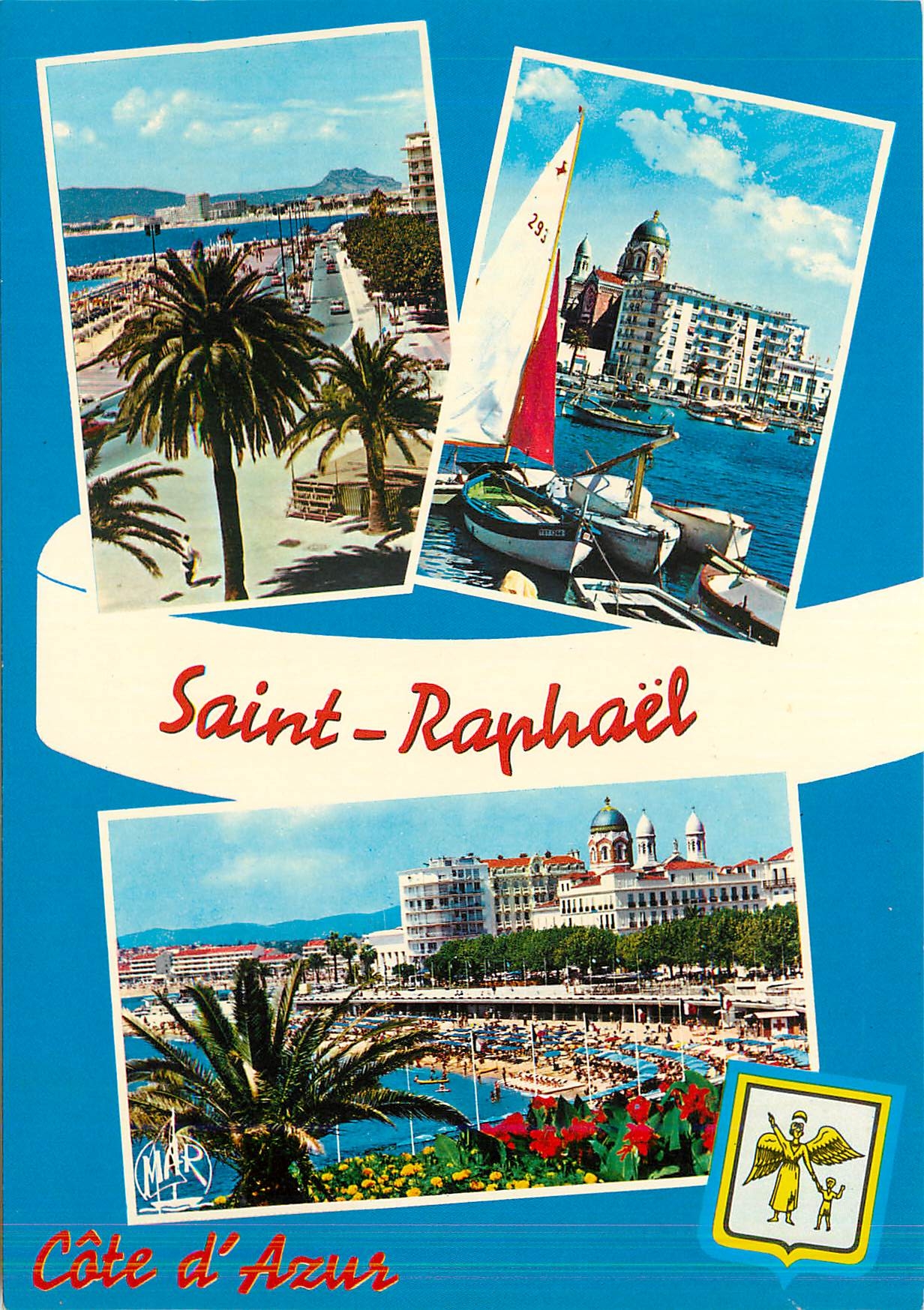 CPM La Cote d'Azur Saint Raphael Var Le Boulevard Felix Martin Le Port La Plage 