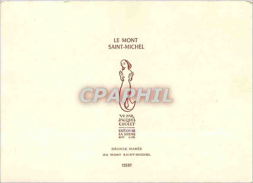 CPM Le Mont Saint Michel  — Verso