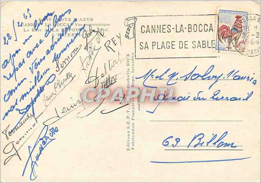 CPM Cannes La Bocca Vue panoramique La Baie de La Napoule  — Rückseite