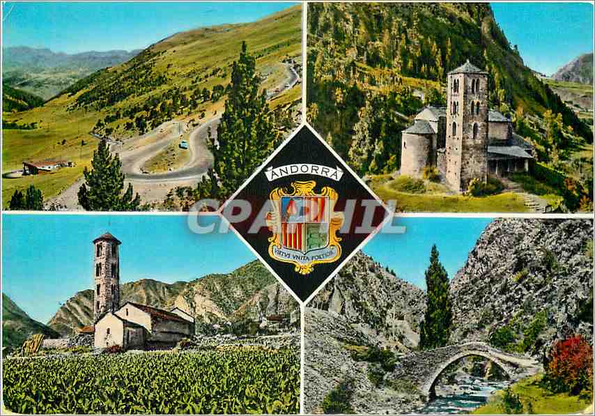 CPM Valls d'Andorra Lacets et Refuge d'Envalira Chapelle Ste Colome 