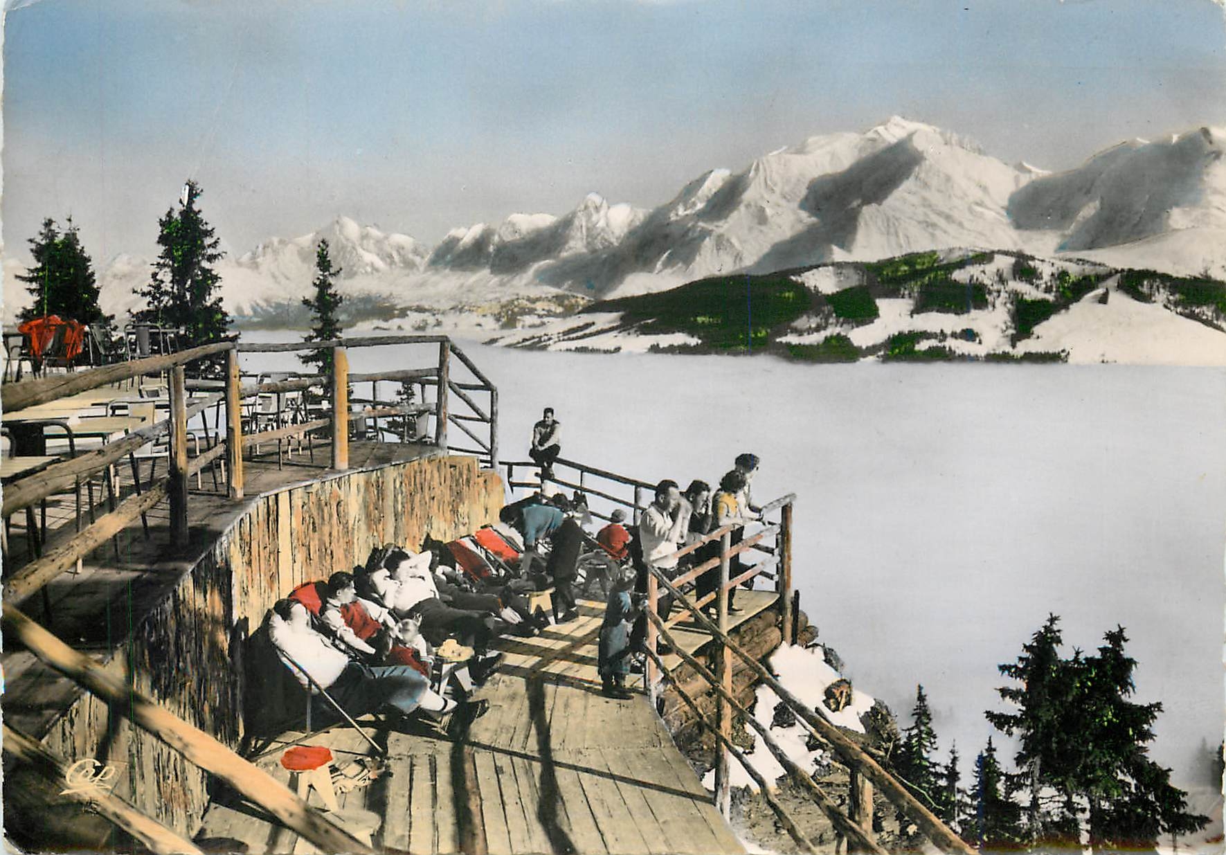 Mégeve - La Terrasse du Jallet et le Mont-Blanc avec les Aiguilles de Chamonix — Réal-Photo, n°1744 H