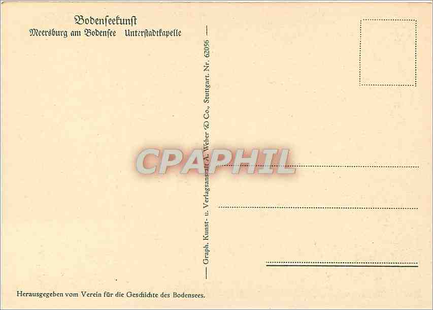 CPM Herausgegeben vom Vercin fur die Geschichte des Bodensees  — Rückseite