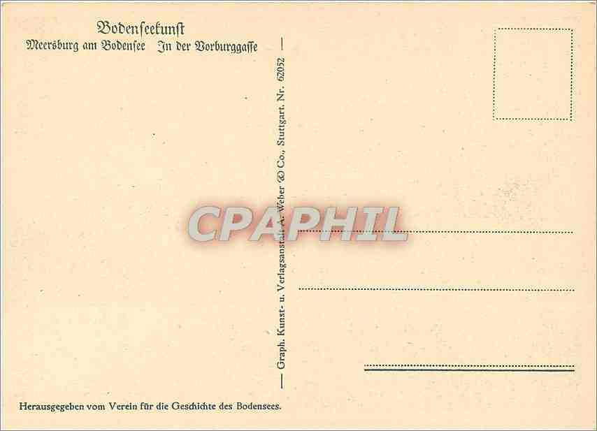 CPM Herausgegeben vom Vercin fur die Geschichte des Bodensees  — Rückseite
