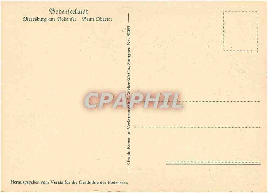 CPM Herausgegeben vom Vercin fur die Geschichte des Bodensees  — Rückseite