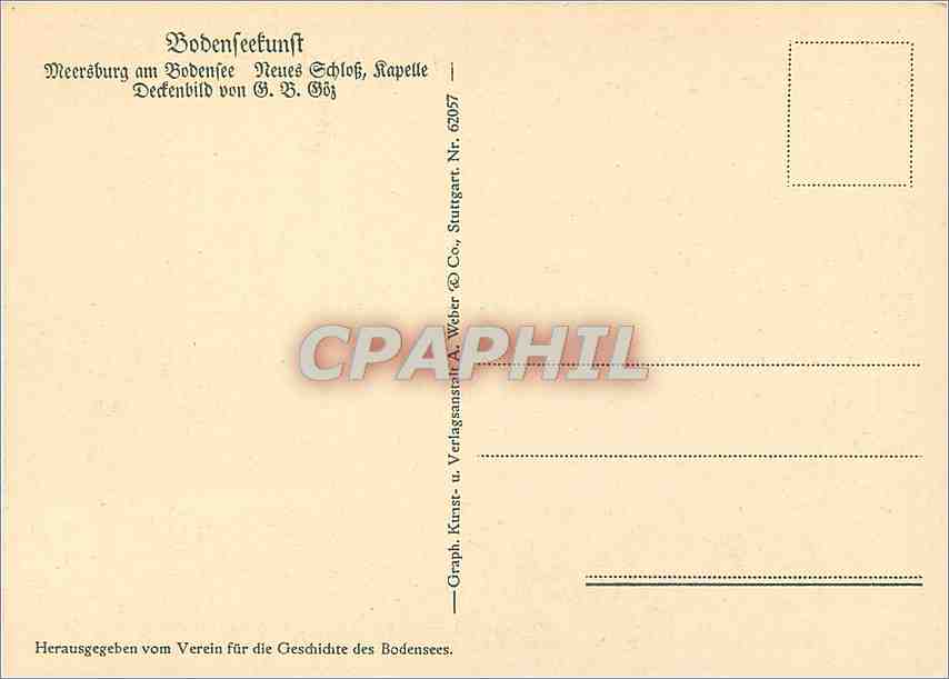 CPM Herausgegeben vom Vercin fur die Geschichte des Bodensees  — Rückseite