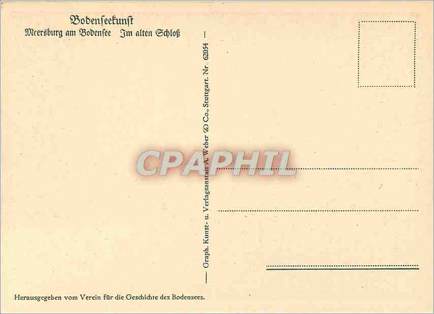 CPM Herausgegeben vom Vercin fur die Geschichte des Bodensees  — Rückseite