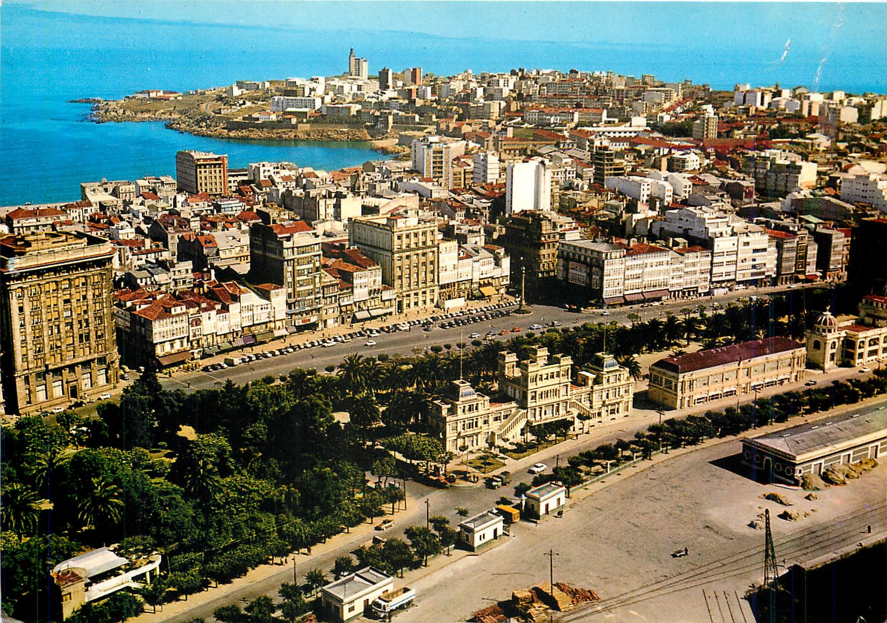 CPM La Coruna Jardins Mendez Nunez vie aerien 