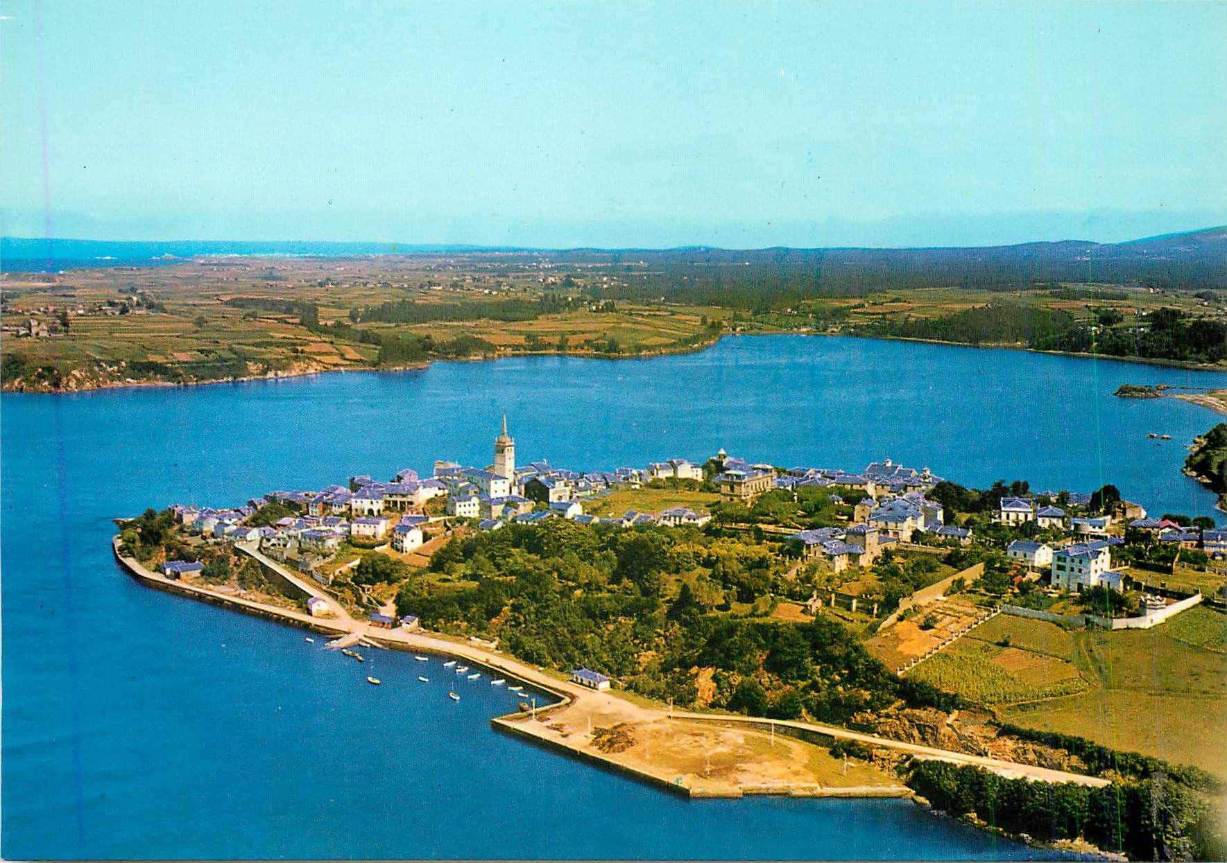 CPM Castropol Vue aeriene Embouchure du Eo 