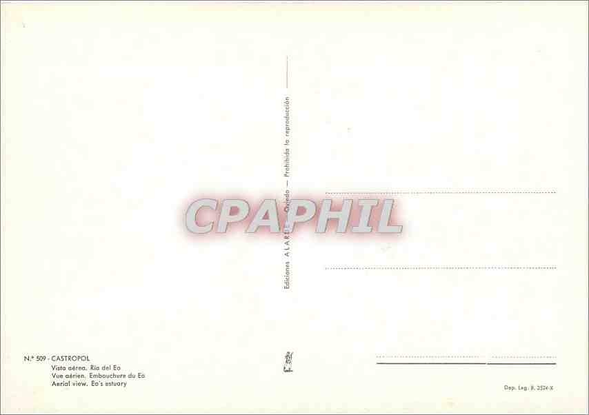 CPM Castropol Vue aeriene Embouchure du Eo  — Back