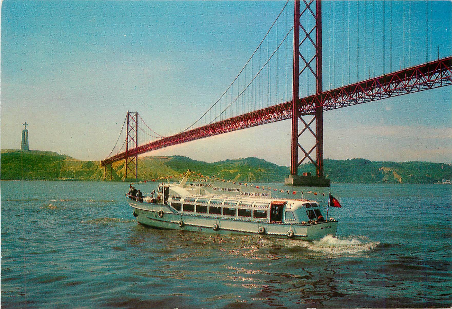 CPM Portugal Lisboa Pont Salazar Souvenir de Estoril Sol 