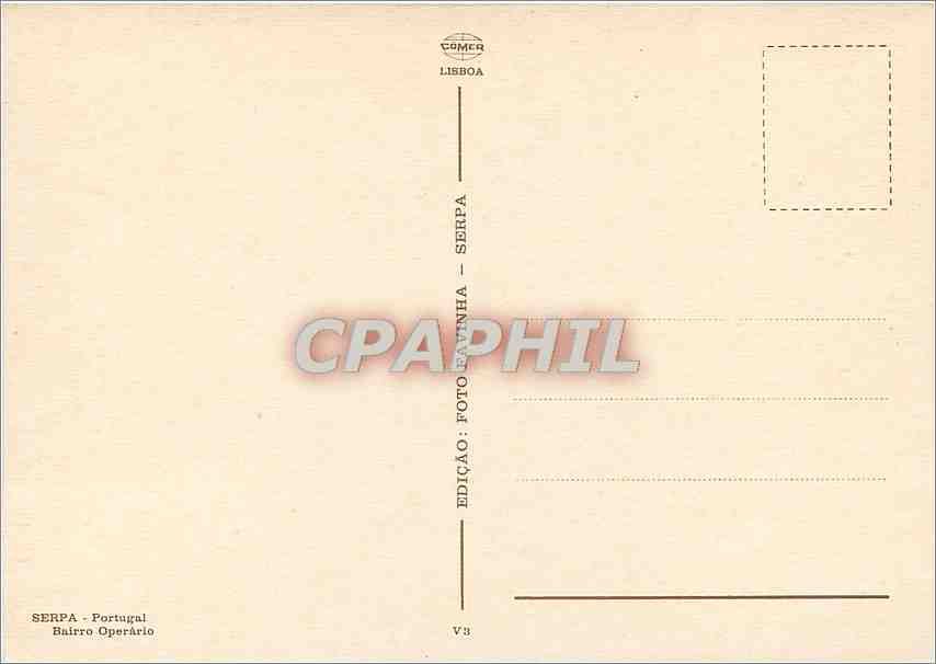 CPM Serpa Portugal Bairro Operario  — Rückseite