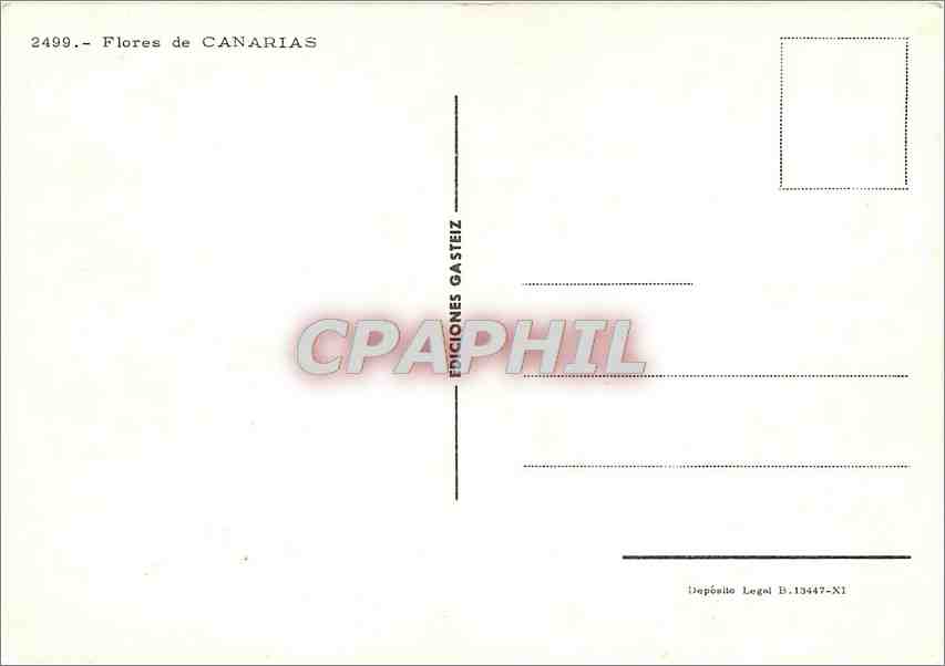 CPM Flores de Canarias  — Rückseite