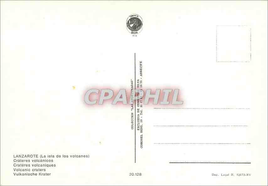 CPM Lanzarote La isla de los volcanes Crateres Volcaniques  — Rückseite
