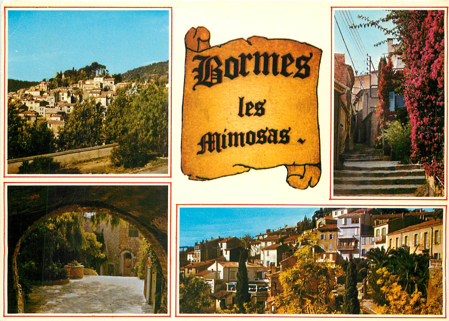 CPM Bormes Les Mimosas Var Premier village fleuri de France 