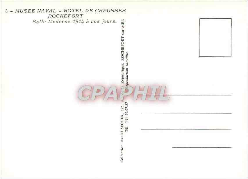 Musée Naval - Hôtel de Cheusses - Salle Moderne 1914 à nos jours — Rückseite