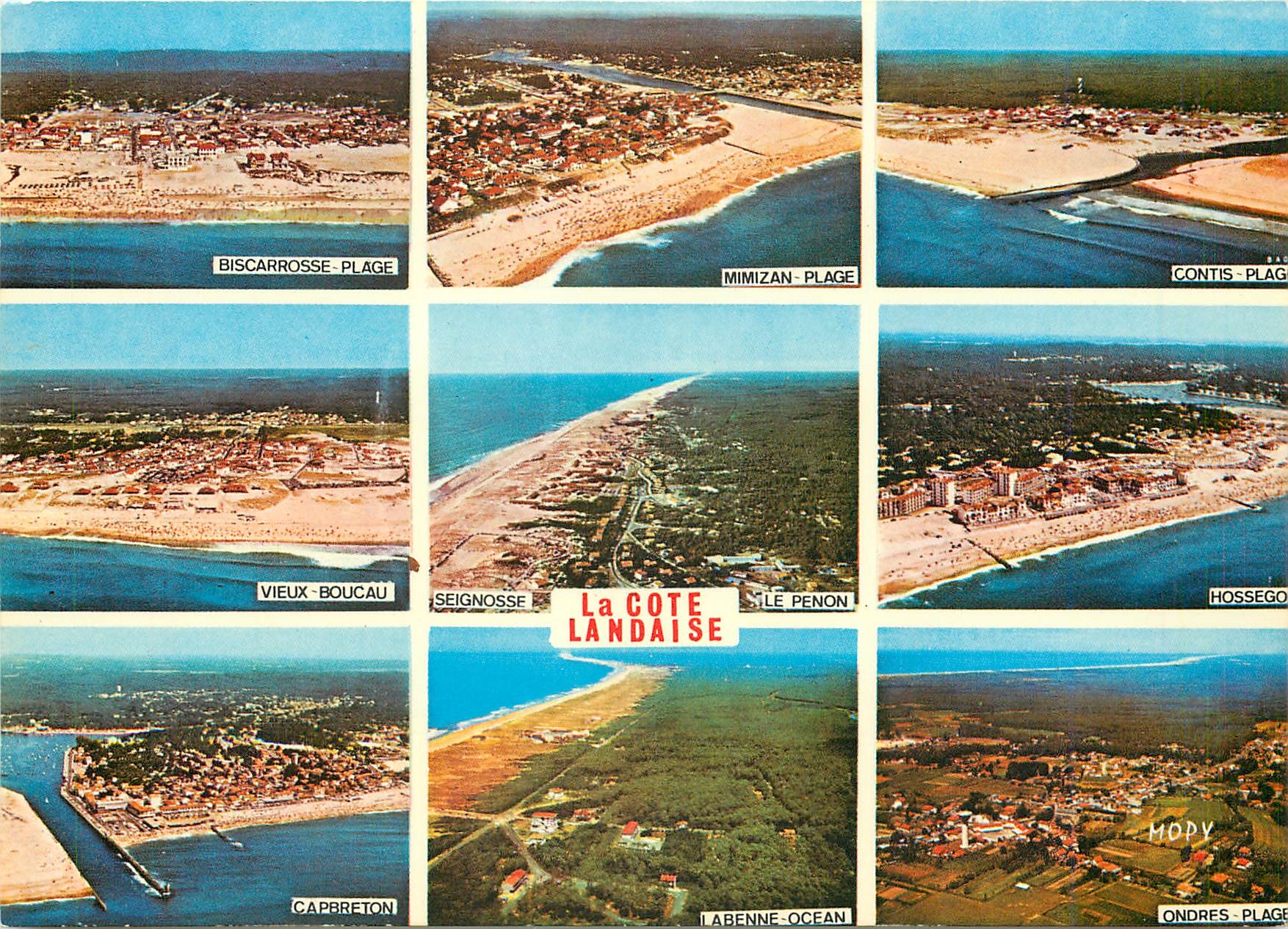 CPM Les Landes Touristiques En survolant les plages Landaises 