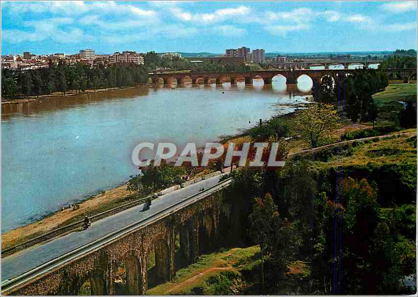 CPM Badajoz La fleuve Guadiana et vue partiel 