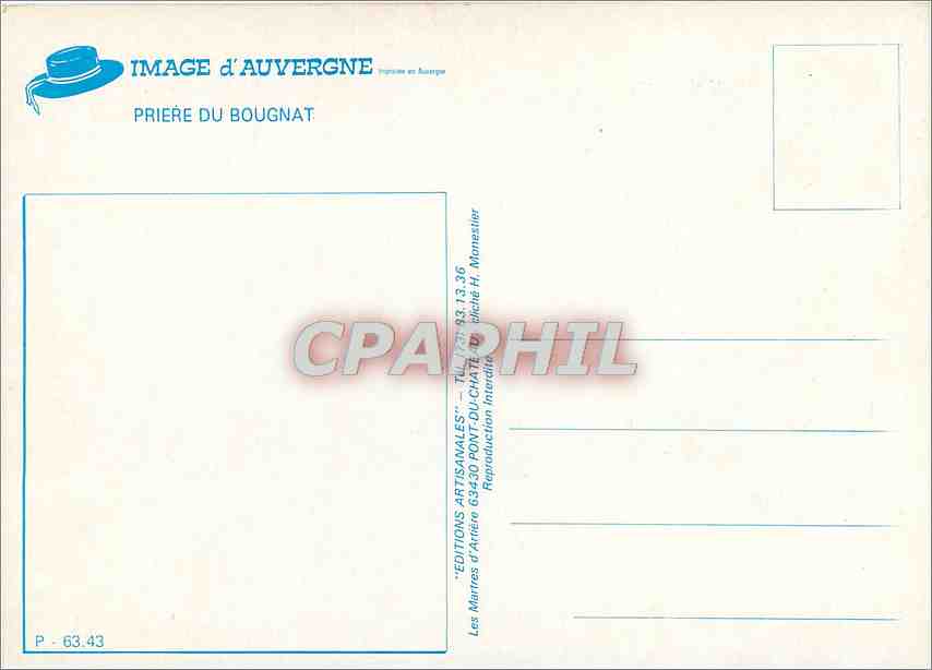 CPM La Priere du Bougnat Mon Dieu Donnez Moi  — Back