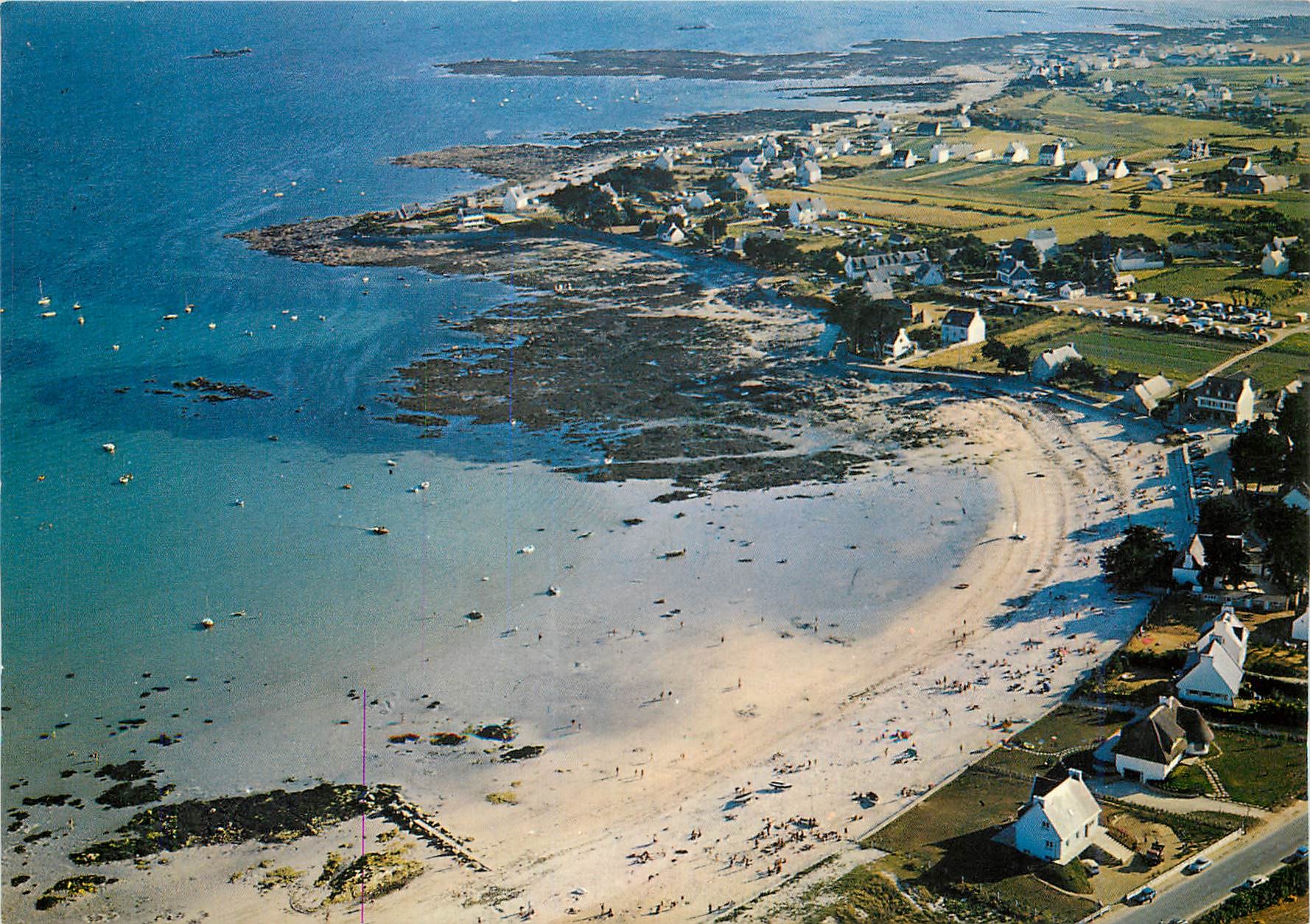 CPM La Bretagne Pittoresque La Plage de Laudonnec et les Campings a Loctudy 