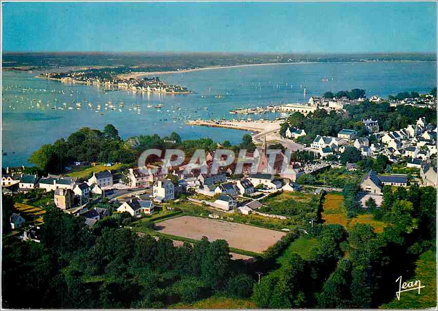 CPM Loctudy Vue generale au fond l'ile Tudy 