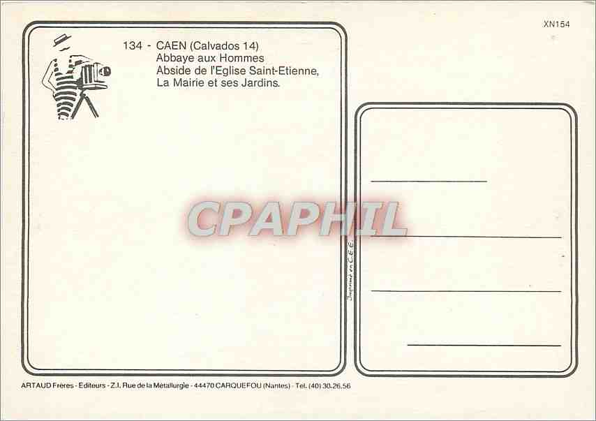 CPM Caen Calvados Abbaye aux Hommes Abside de l'Eglise Saint Etienne  — Verso