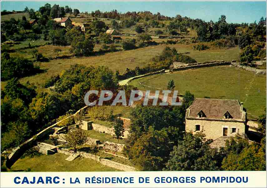 CPM Cajarc Lot La Residence de Georges Pompidou President de la Republique Francaise 