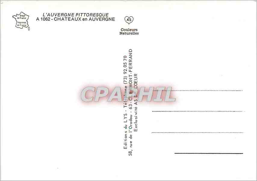 Châteaux-en-Auvergne — Tournoël, Châteaugay, Ravel, Chazeron, Murol, Parentignat, La Batisse — Éditions du LYS — Verso