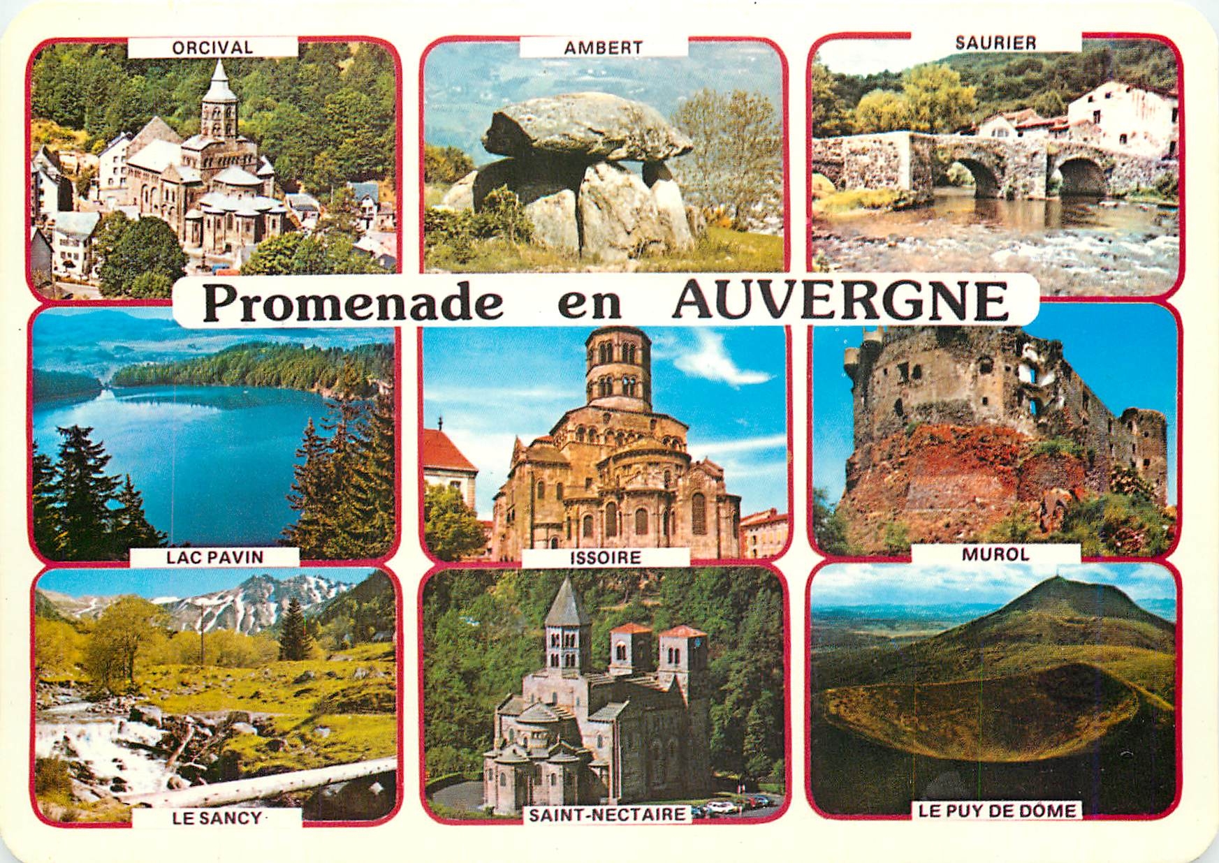 CPM Promenade en Auvergne Orcival Ambert Saurier 