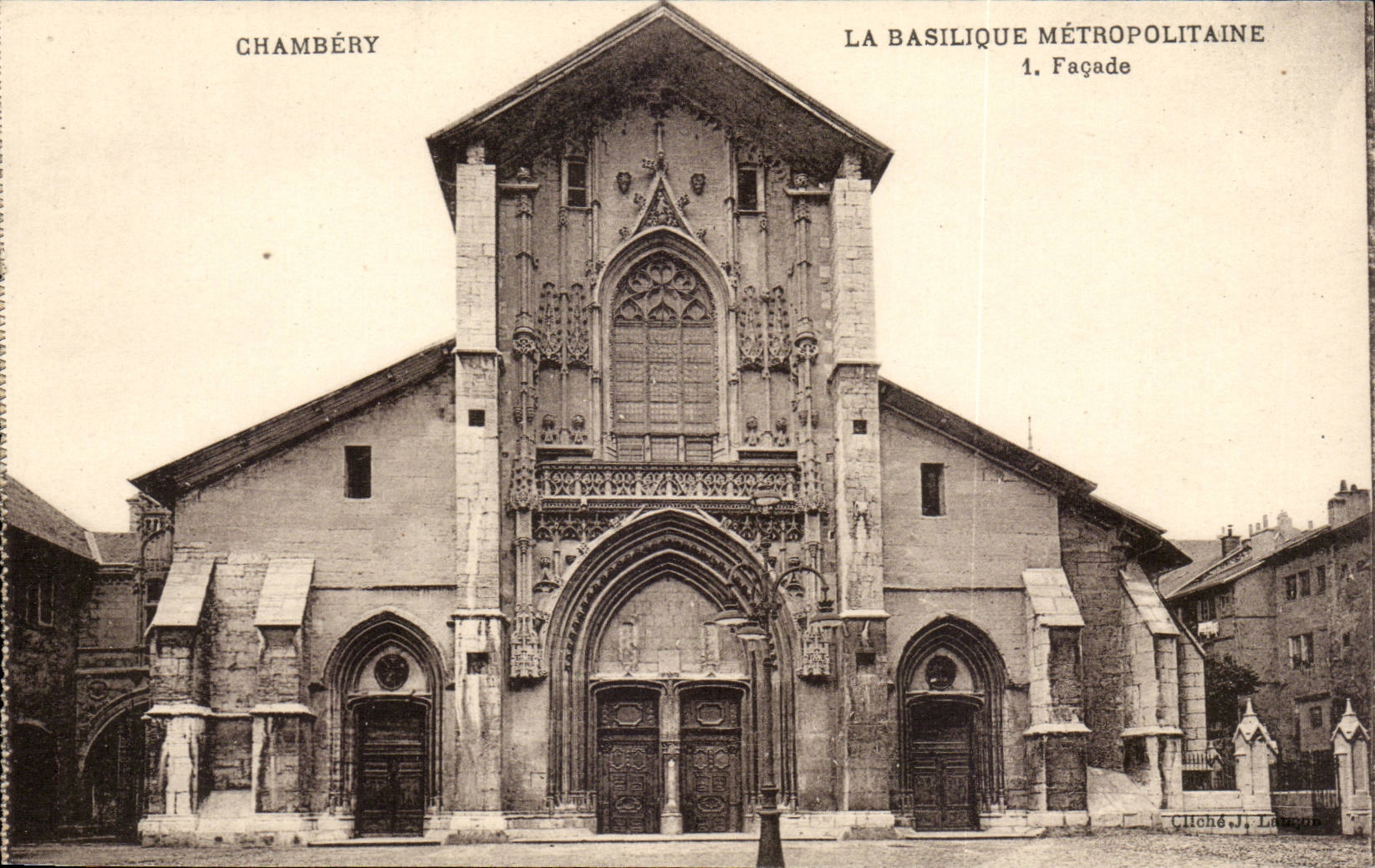 Chambery CPA La basilique metropolitaine Facade